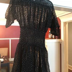 Maje sheer spotted dress